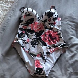 Floral one piece swimsuit
